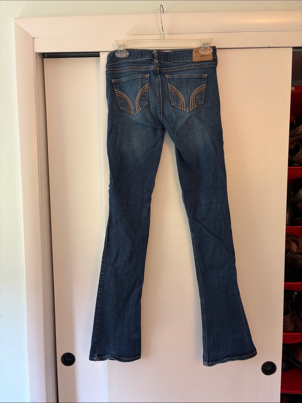 Hollister Women's Medium Blue Flare Jeans - Picture 4 of 5